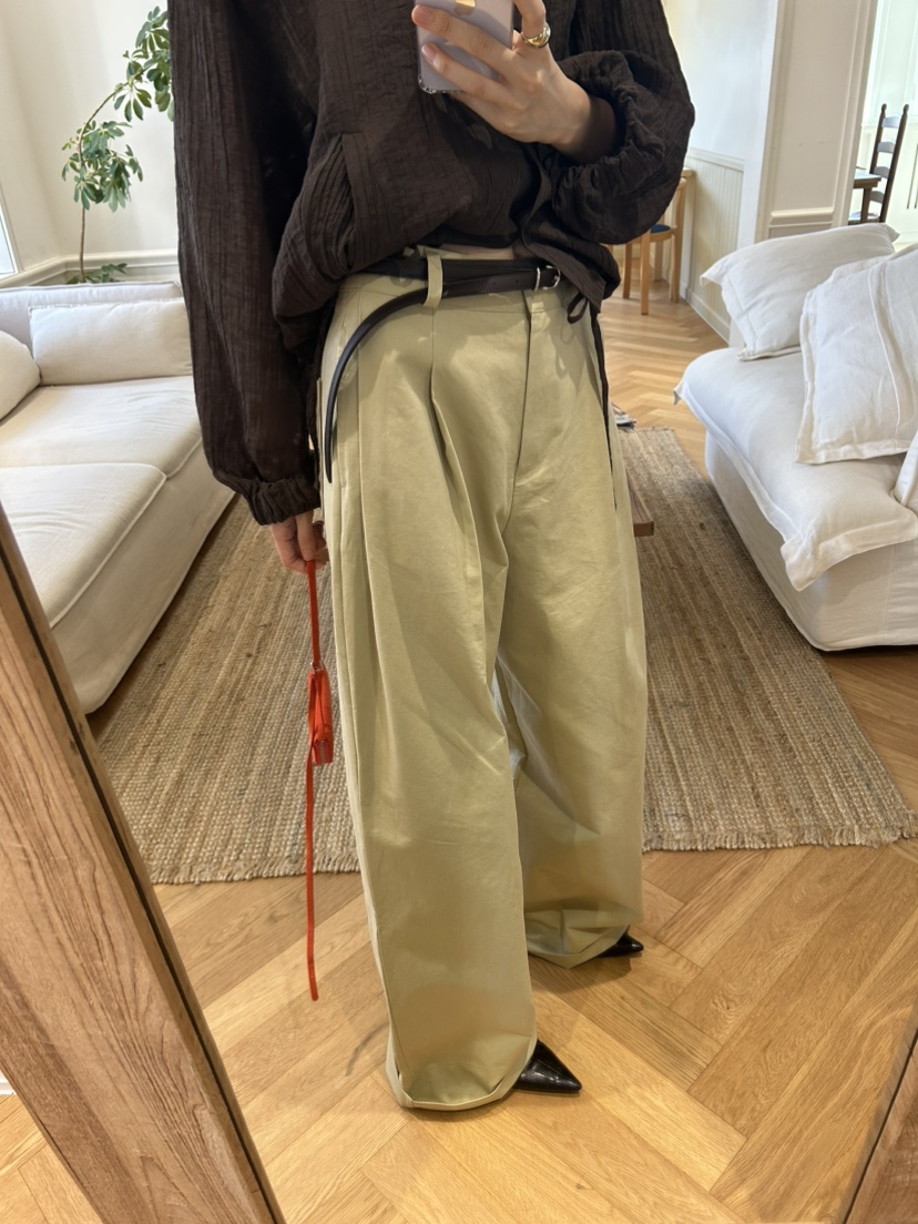 ME MO韓國代購㊣女士新款熱賣25秋冬人氣真品休閑褲不含腰帶ME MO休閑褲