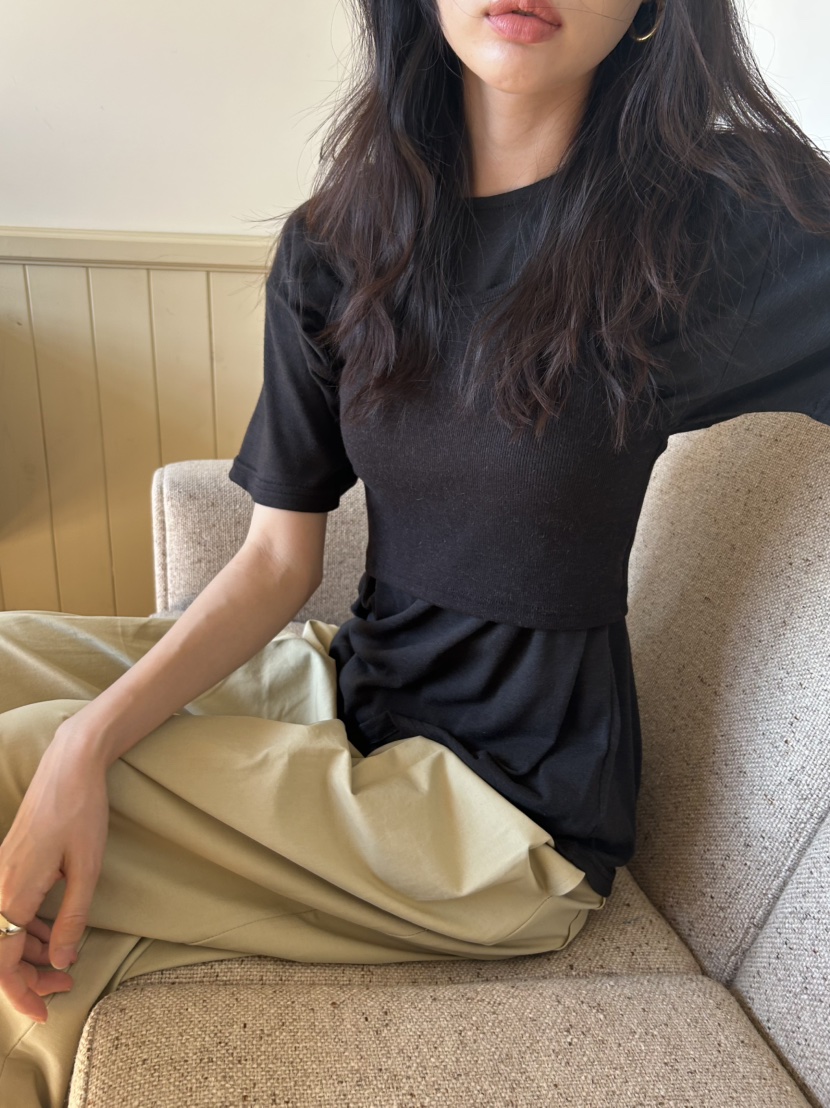 ME MO東大門㊣代購女裝新品25秋冬推薦職業時尚休閑熱賣T恤ME MOT恤圖色3