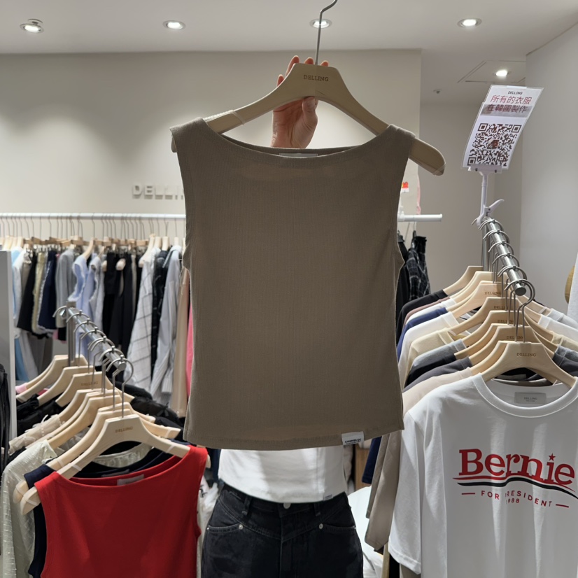 DELLING韓國代購㊣女士新品人氣時尚真品熱賣休閑推薦吊帶背心DELLING吊帶/背心圖色2