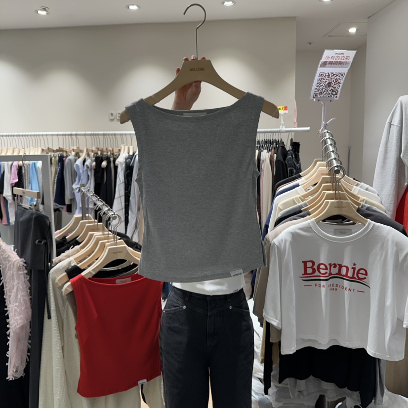 DELLING韓國代購㊣女士新品人氣時尚真品熱賣休閑推薦吊帶背心DELLING吊帶/背心圖色5