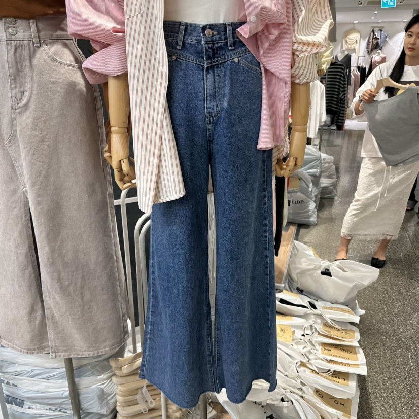 DELLING韓國代購㊣女士新款休閑職業熱賣25秋冬真品推薦牛仔褲DELLING牛仔褲圖色1