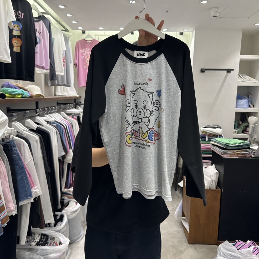 EVE韓國代購㊣女士新品熱賣人氣25秋冬休閑推薦職業長袖T恤EVE長袖T恤圖色3