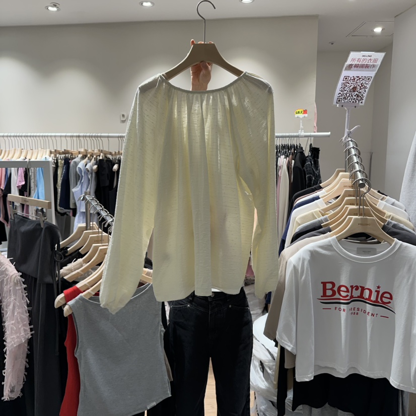 DELLING東大門㊣實拍女裝新品25秋冬休閑時尚推薦襯衫蕾絲衫DELLING襯衫/蕾絲衫