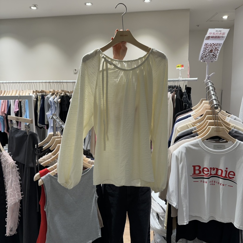 DELLING東大門㊣實拍女裝新品25秋冬休閑時尚推薦襯衫蕾絲衫DELLING襯衫/蕾絲衫圖色2