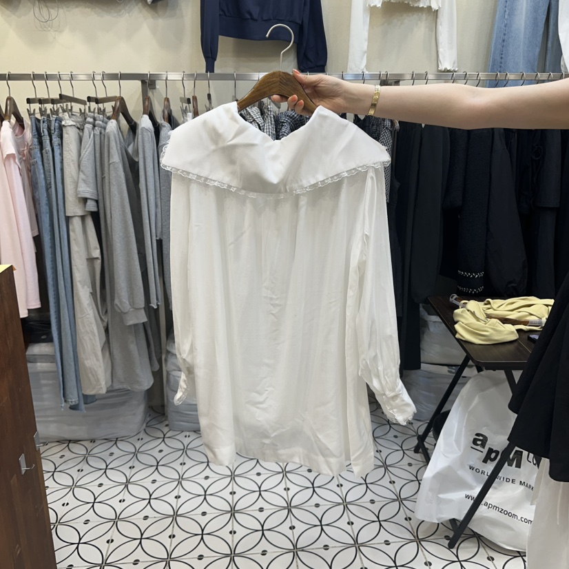 BAMBOLINA東大門㊣直郵女裝新品25秋冬時尚職業真品襯衫蕾絲衫BAMBOLINA襯衫/蕾絲衫