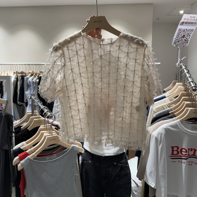 DELLING東大門㊣實拍女士新品真品休閑時尚熱賣25秋冬襯衫蕾絲衫DELLING襯衫/蕾絲衫圖色1