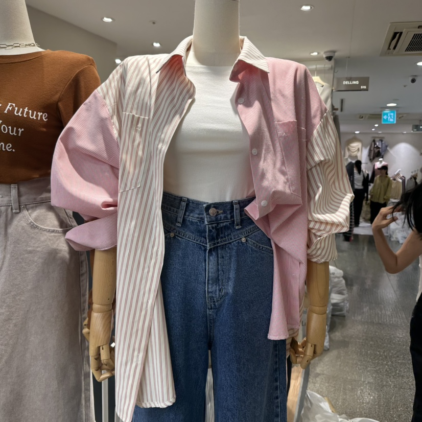 DELLING東大門㊣實拍女裝新款25秋冬時尚人氣真品襯衫蕾絲衫DELLING襯衫/蕾絲衫圖色1