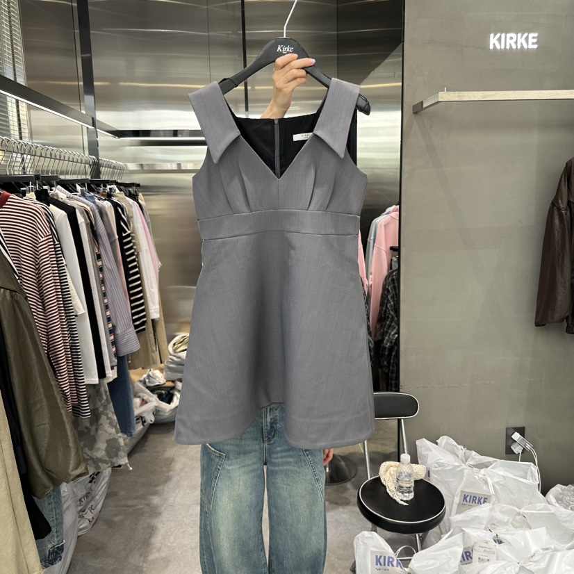 KIRKE東大門㊣實拍女裝新品熱賣25秋冬推薦時尚休閑真品連衣裙KIRKE連衣裙圖色2