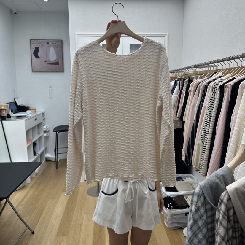 RE:FRESH-L東大門㊣實拍女裝新品真品時尚熱賣人氣長袖T恤RE:FRESH長袖T恤圖色1