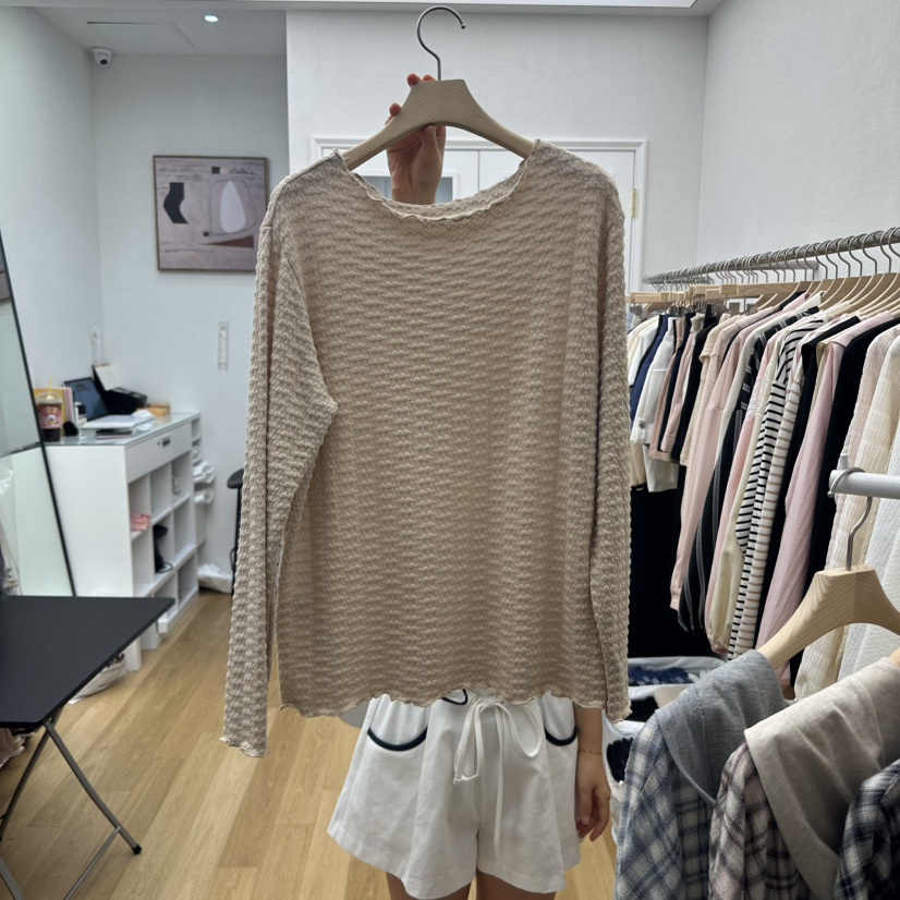 RE:FRESH-L東大門㊣實拍女裝新品真品時尚熱賣人氣長袖T恤RE:FRESH長袖T恤圖色2