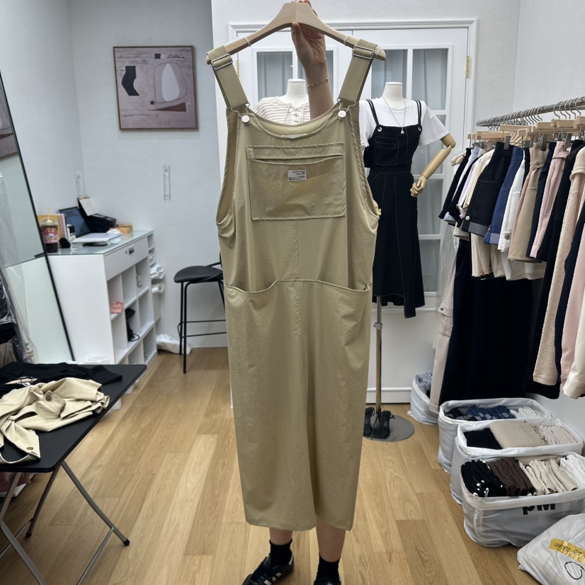 RE:FRESH-L東大門㊣直郵女裝新品25秋冬真品休閑連衣裙口袋RE:FRESH連衣裙圖色1