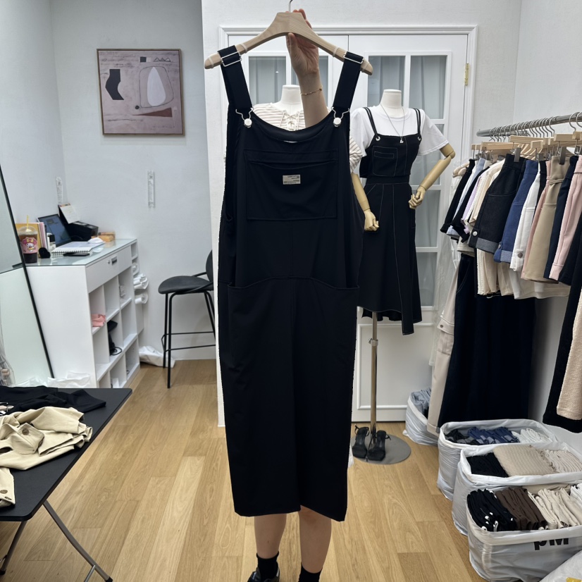 RE:FRESH-L東大門㊣直郵女裝新品25秋冬真品休閑連衣裙口袋RE:FRESH連衣裙圖色3