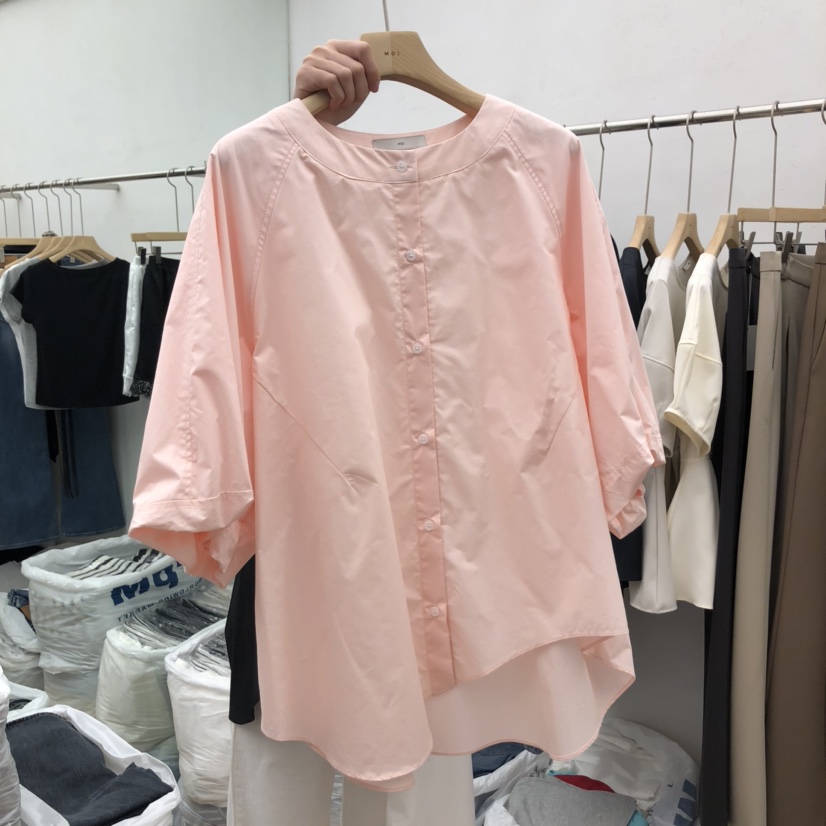 MOI-A東大門㊣直郵女裝新品熱賣休閑職業25秋冬襯衫蕾絲衫MOI-A襯衫/蕾絲衫圖色1