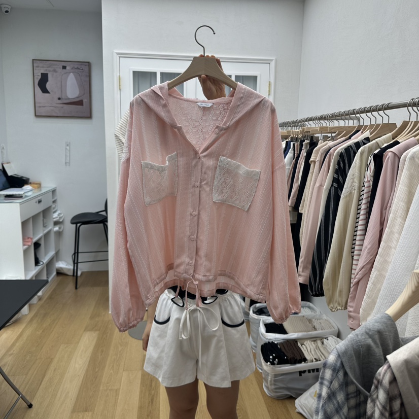 RE:FRESH-L韓國直郵㊣女裝新品熱賣25秋冬人氣休閑襯衫蕾絲衫RE:FRESH襯衫/蕾絲衫圖色2