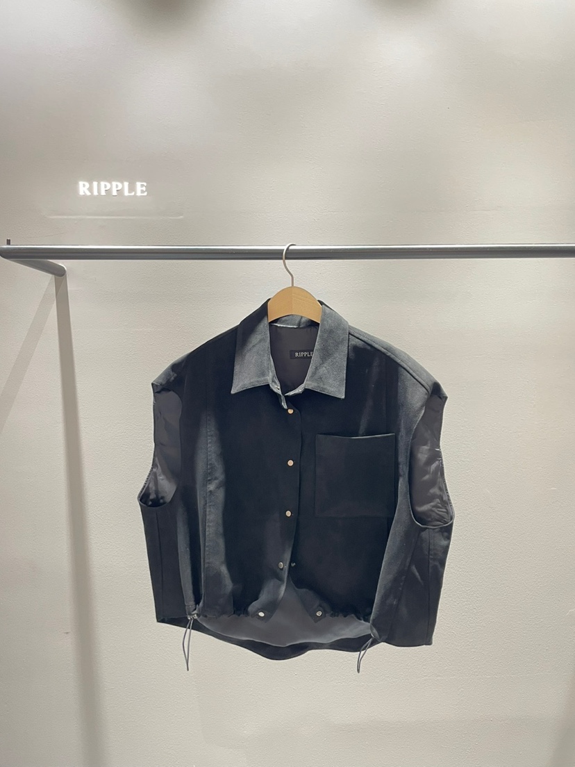 RIPPLE韓國代購㊣女裝新款人氣推薦職業休閑熱賣時尚25秋冬馬甲RIPPLE馬甲圖色2