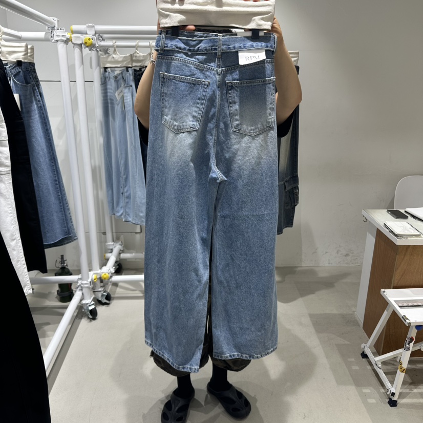 RPM東大門㊣代購女士新款職業時尚25秋冬休閑牛仔褲包含腰帶RPM牛仔褲