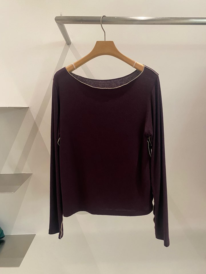 BOUTIQUE SEOUL-P東大門㊣直郵女士新品真品人氣25秋冬長袖T恤ANDMORE BUTTON長袖T恤圖色3