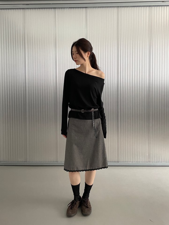 BOUTIQUE SEOUL-P東大門㊣直郵女士新款熱賣半身裙中短裙ANDMORE BUTTON半身裙/中短裙