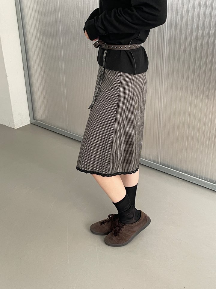 BOUTIQUE SEOUL-P東大門㊣直郵女士新款熱賣半身裙中短裙ANDMORE BUTTON半身裙/中短裙