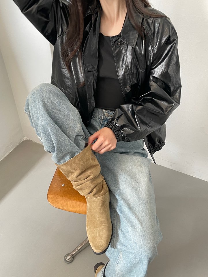 BOUTIQUE SEOUL-P東大門㊣代購女裝新款熱賣真品25秋冬夾克ANDMORE BUTTON夾克