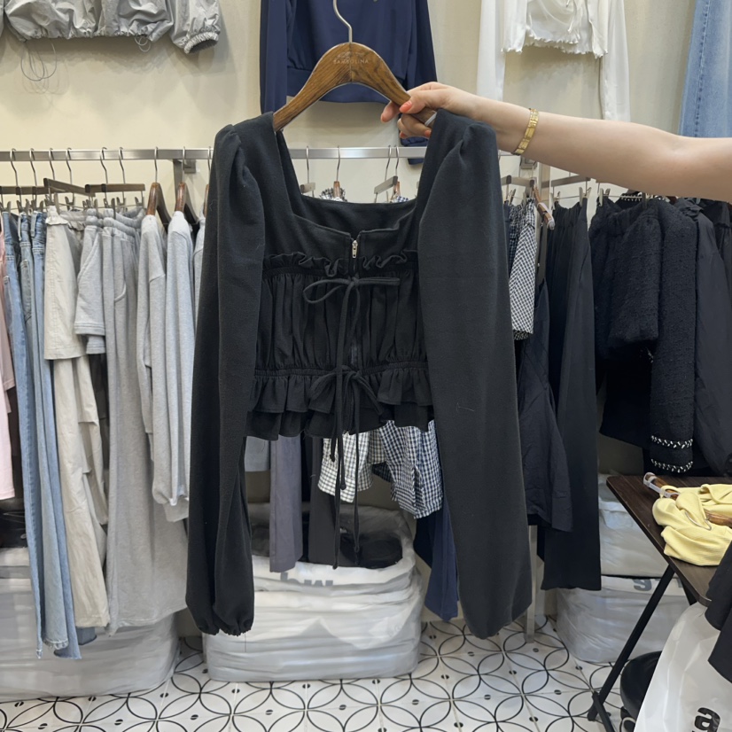 BAMBOLINA韓國直郵㊣女裝新品推薦真品休閑熱賣職業襯衫蕾絲衫BAMBOLINA襯衫/蕾絲衫圖色2