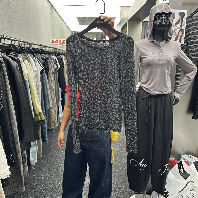 NUEUN東大門㊣代購女士新品熱賣人氣休閑時尚職業襯衫蕾絲衫NUEUN/SEEOT襯衫/蕾絲衫圖色1