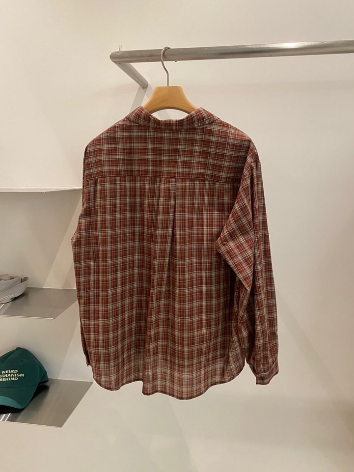 BOUTIQUE SEOUL-P韓國直郵㊣女士新款休閑襯衫蕾絲衫刺繡格紋ANDMORE BUTTON襯衫/蕾絲衫