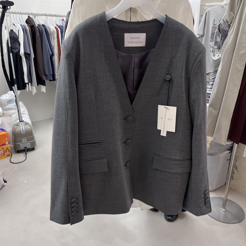 SOLD OUT東大門㊣直郵女裝新款推薦真品職業25秋冬休閑夾克SOLD OUT夾克圖色1
