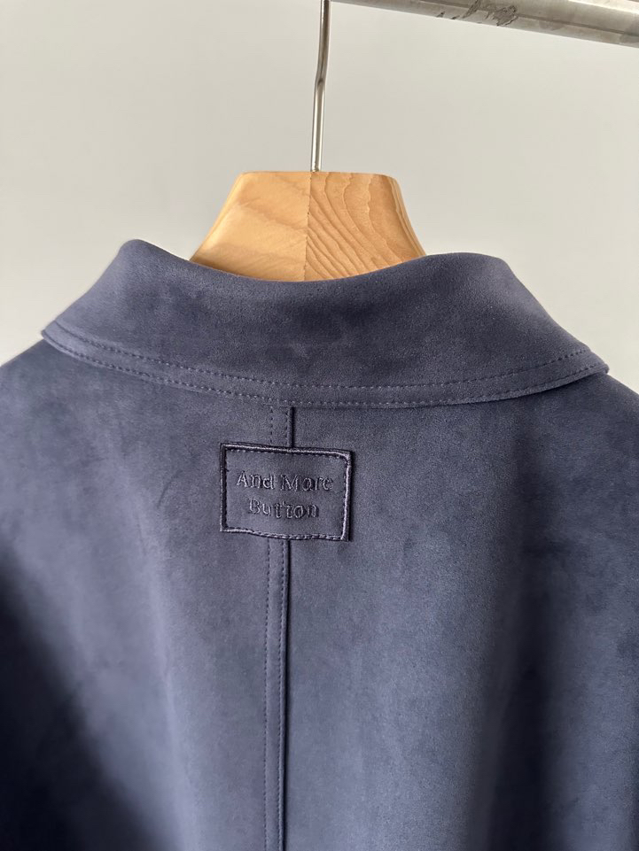 BOUTIQUE SEOUL-P東大門㊣直郵女士新品時尚職業夾克絨面革ANDMORE BUTTON夾克