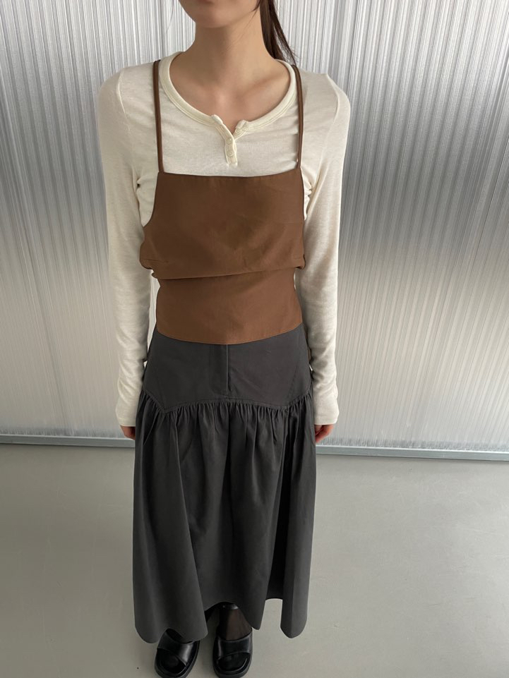 BOUTIQUE SEOUL-P東大門㊣直郵女士新品休閑時尚吊帶背心ANDMORE BUTTON吊帶/背心