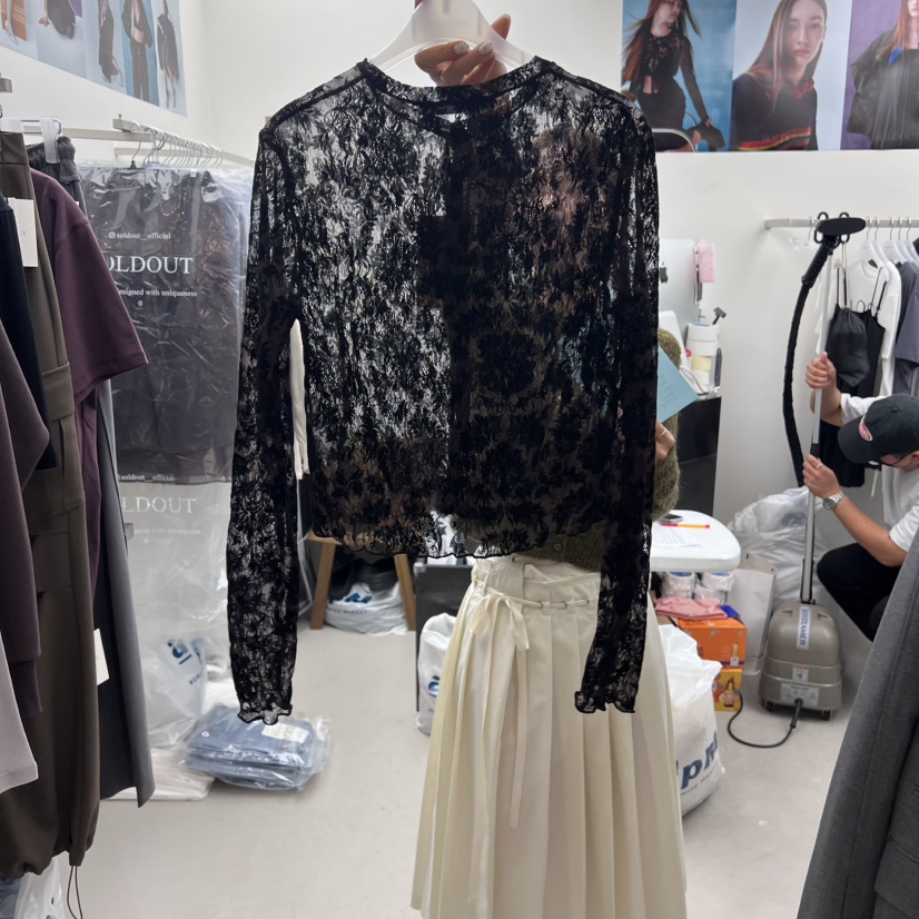 SOLD OUT東大門㊣實拍女裝新品25秋冬推薦襯衫蕾絲衫蕾絲開衫SOLD OUT襯衫/蕾絲衫