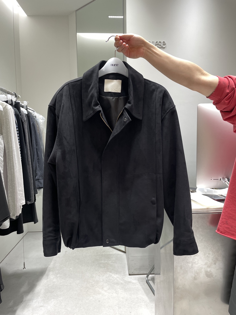 NUESE東大門㊣實拍女士新品熱賣時尚職業25秋冬休閑夾克絨面革NUESE夾克圖色2