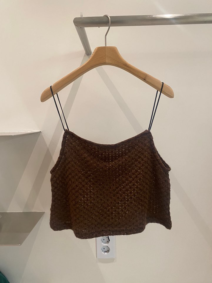 BOUTIQUE SEOUL-P東大門㊣代購女士新品熱賣25秋冬吊帶背心ANDMORE BUTTON吊帶/背心