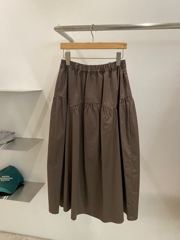 BOUTIQUE SEOUL-P東大門㊣代購女士新款休閑推薦25秋冬長裙ANDMORE BUTTON長裙