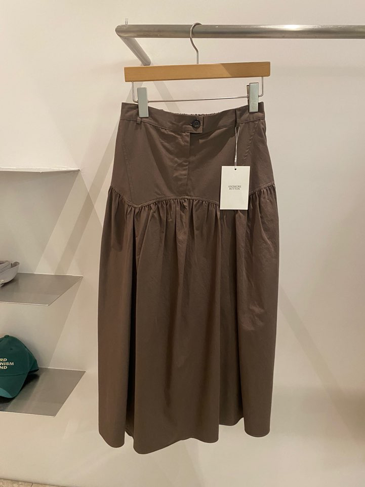 BOUTIQUE SEOUL-P東大門㊣代購女士新款休閑推薦25秋冬長裙ANDMORE BUTTON長裙圖色1