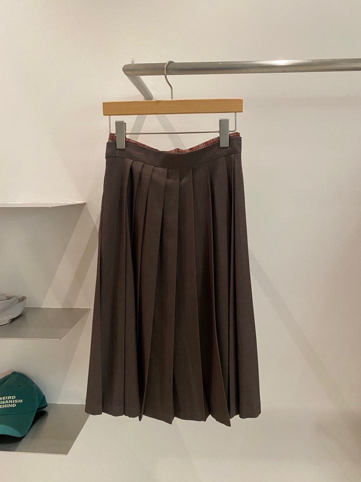 BOUTIQUE SEOUL-P韓國直郵㊣女士新款熱賣休閑職業長裙褶皺ANDMORE BUTTON長裙