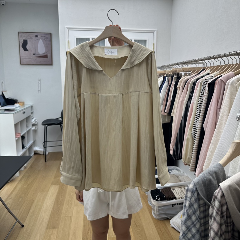 RE:FRESH-L東大門㊣直郵女士新款休閑職業真品人氣襯衫蕾絲衫RE:FRESH襯衫/蕾絲衫圖色2