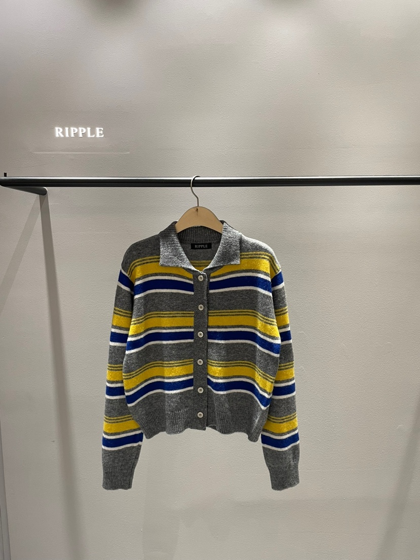 RIPPLE韓國直郵㊣女裝新款真品職業熱賣休閑推薦針織衫開衫RIPPLE針織衫圖色3