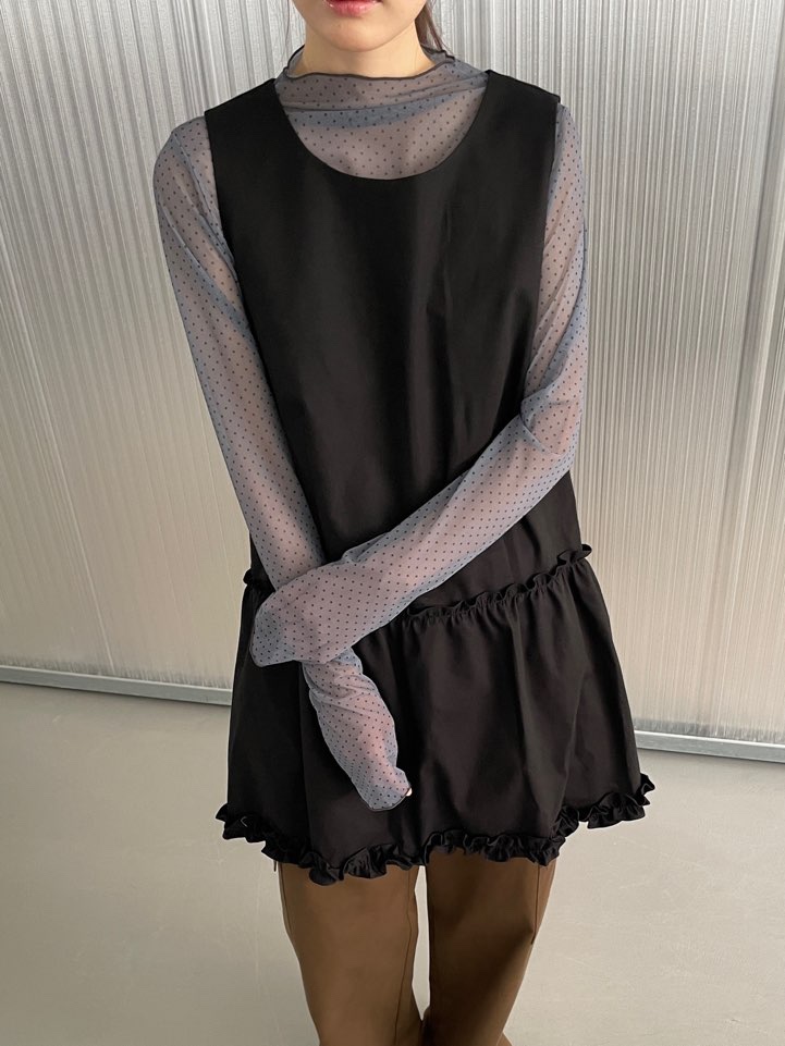 BOUTIQUE SEOUL-P韓國代購㊣女裝新款推薦人氣長袖T恤透視ANDMORE BUTTON長袖T恤