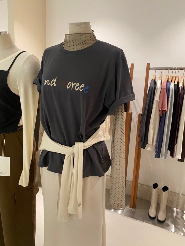 BOUTIQUE SEOUL-P韓國代購㊣女裝新款推薦人氣長袖T恤透視ANDMORE BUTTON長袖T恤