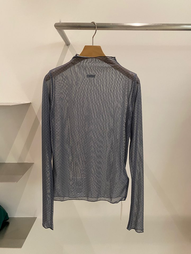 BOUTIQUE SEOUL-P韓國代購㊣女裝新款推薦人氣長袖T恤透視ANDMORE BUTTON長袖T恤圖色2