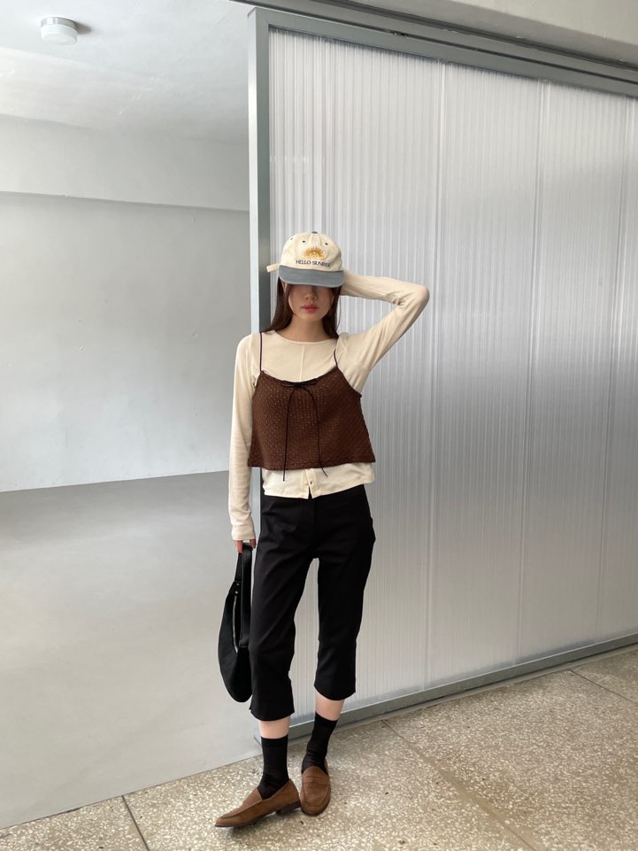 BOUTIQUE SEOUL-P東大門㊣代購女裝新品推薦打底褲鯊魚褲ANDMORE BUTTON打底褲/鯊魚褲