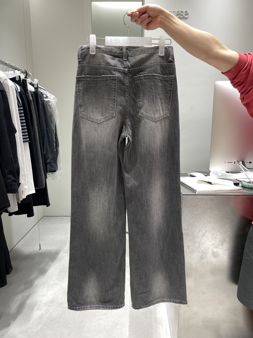 NUESE韓國代購㊣女裝新品人氣推薦職業熱賣時尚真品牛仔褲水洗NUESE牛仔褲