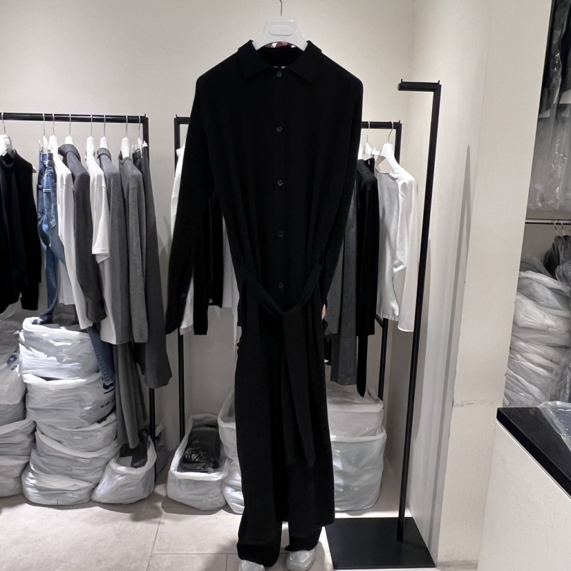 MASCULINE東大門㊣實拍女裝新品人氣連衣裙美利奴羊毛含腰帶MASCULINE連衣裙圖色2