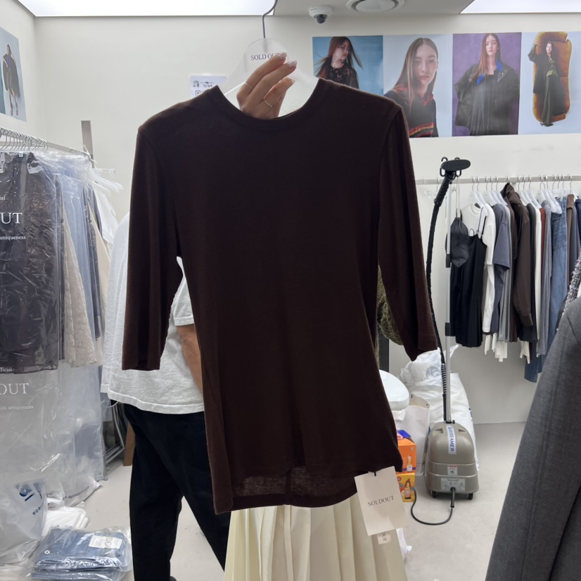 SOLD OUT韓國直郵㊣女裝新品25秋冬推薦時尚休閑職業人氣T恤SOLD OUTT恤圖色4