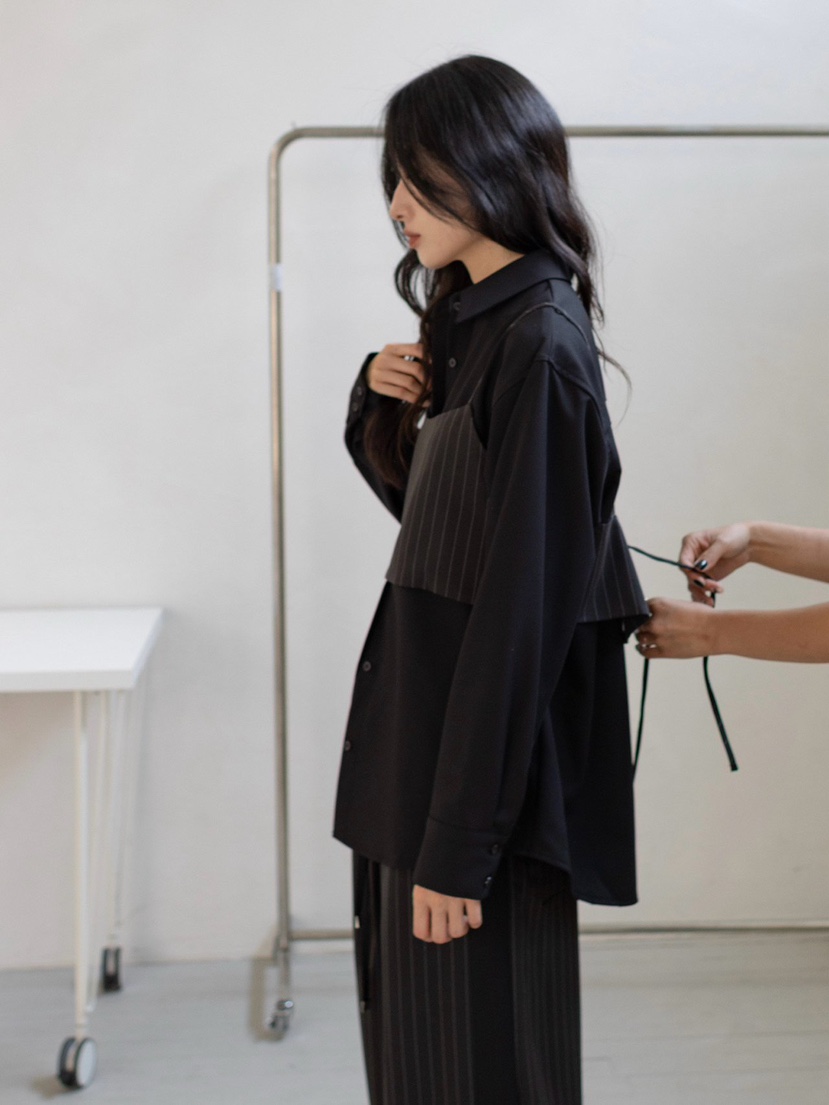 INSSENSE-A東大門㊣直郵女裝新款職業熱賣人氣時尚襯衫蕾絲衫INSSENSE-A襯衫/蕾絲衫