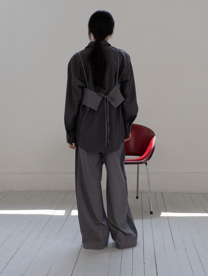 INSSENSE-A韓國代購㊣女士新品職業吊帶背心不含內搭條紋緊身INSSENSE-A吊帶/背心