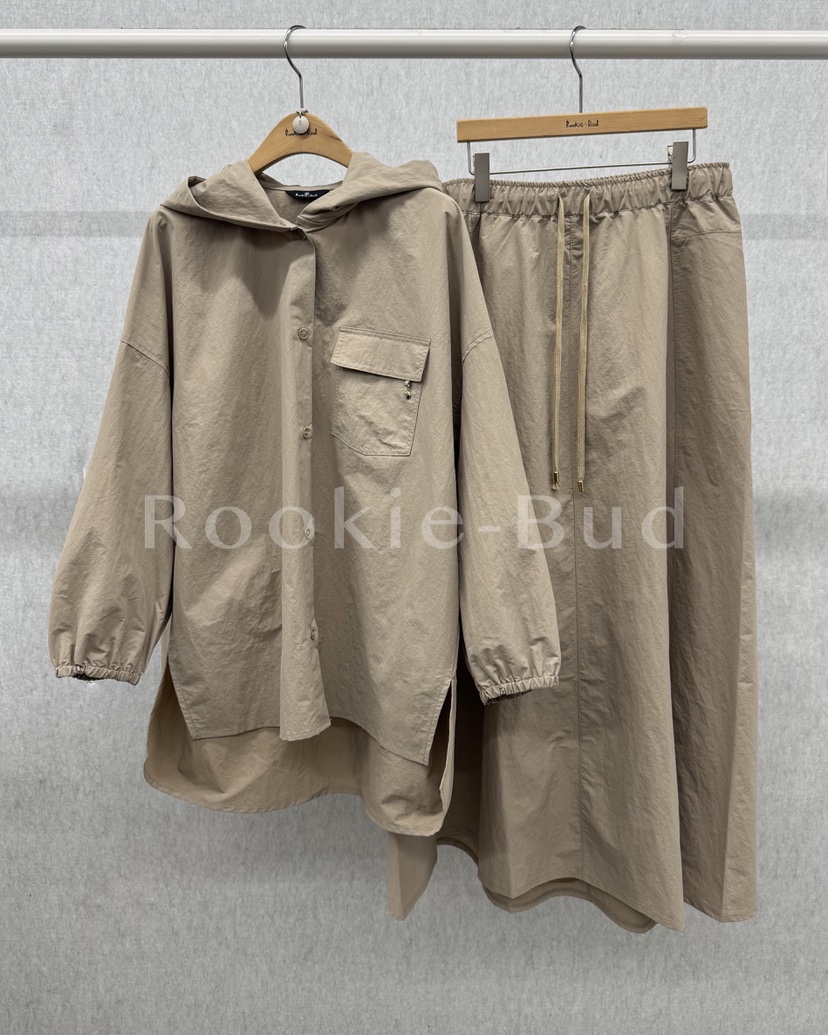ROOKIE BUD東大門㊣代購女裝新品人氣推薦襯衫蕾絲衫尼龍兜帽ROOKIE BUD-L襯衫/蕾絲衫