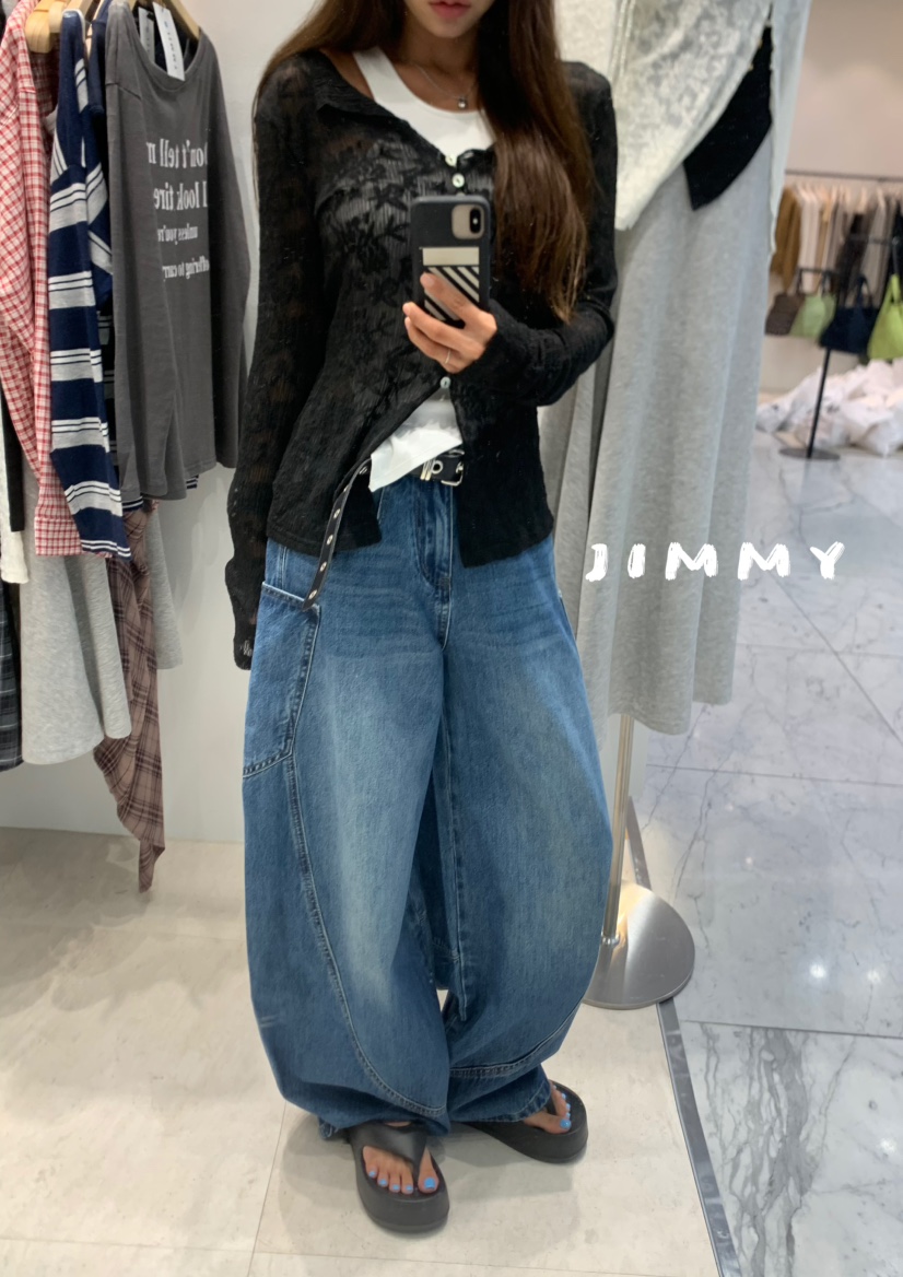 JIMMY東大門㊣實拍女裝新品熱賣人氣職業推薦時尚真品牛仔褲JIMMY/REMAKE牛仔褲