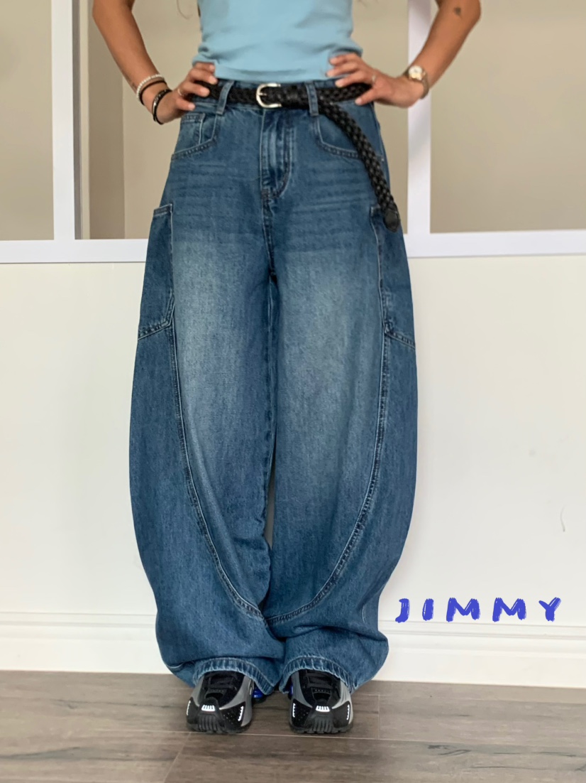 JIMMY東大門㊣實拍女裝新品熱賣人氣職業推薦時尚真品牛仔褲JIMMY/REMAKE牛仔褲